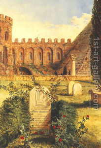 Keats$27s-Grave-In-The-Old-Protestant-Cemetery-At-Rome,-1873